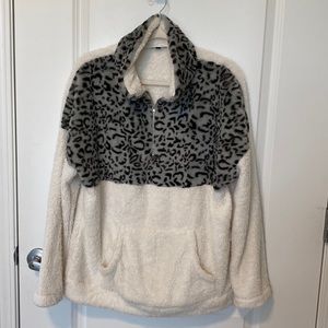 Fuzzy 1/4 Zip Pullover